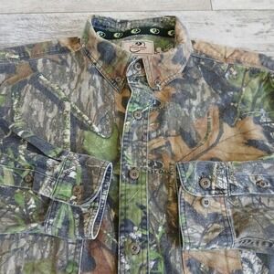 Mossy Oak Obsession Camouflage Button Up Shirt Men's L/G Long Sleeve Hunting